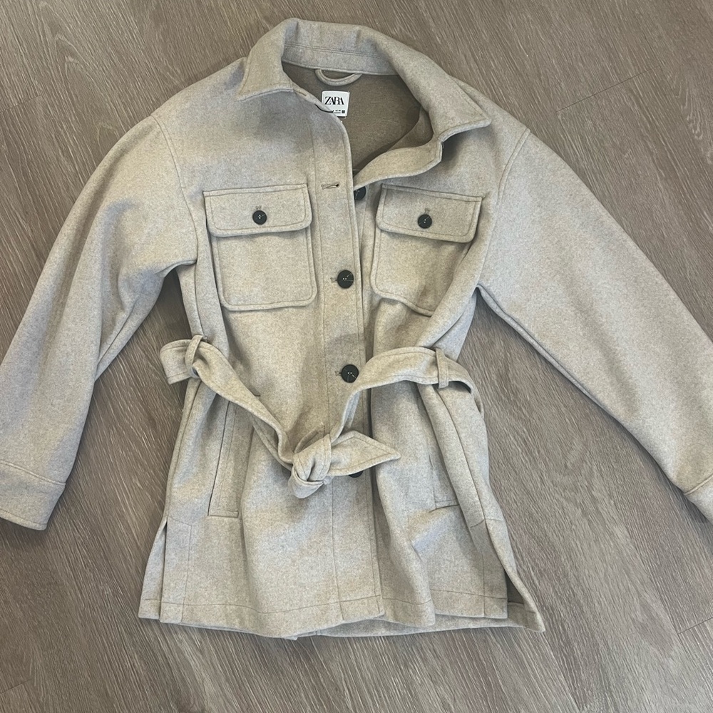 Zara soft belted overshirt
